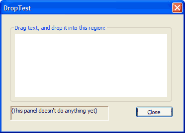 My dialog window. Doesn't do anything yet